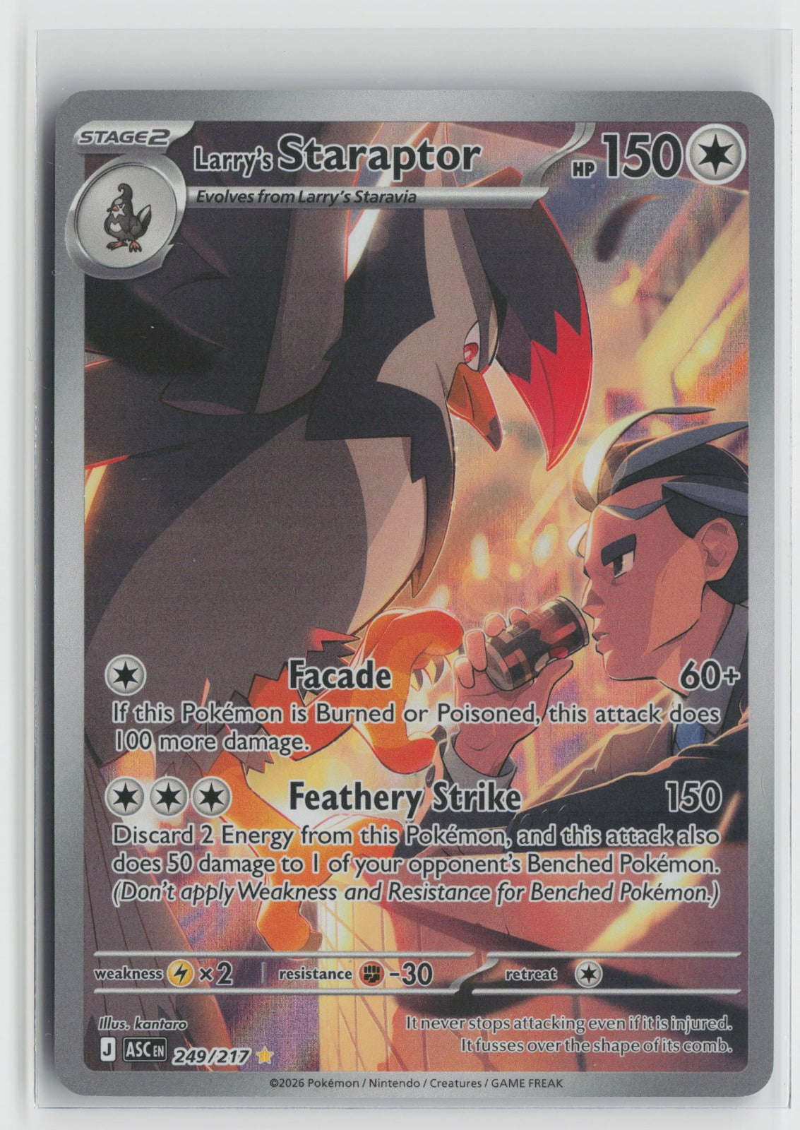 Larry's Staraptor - Illustration Rare Holo ASC 249/217 NM