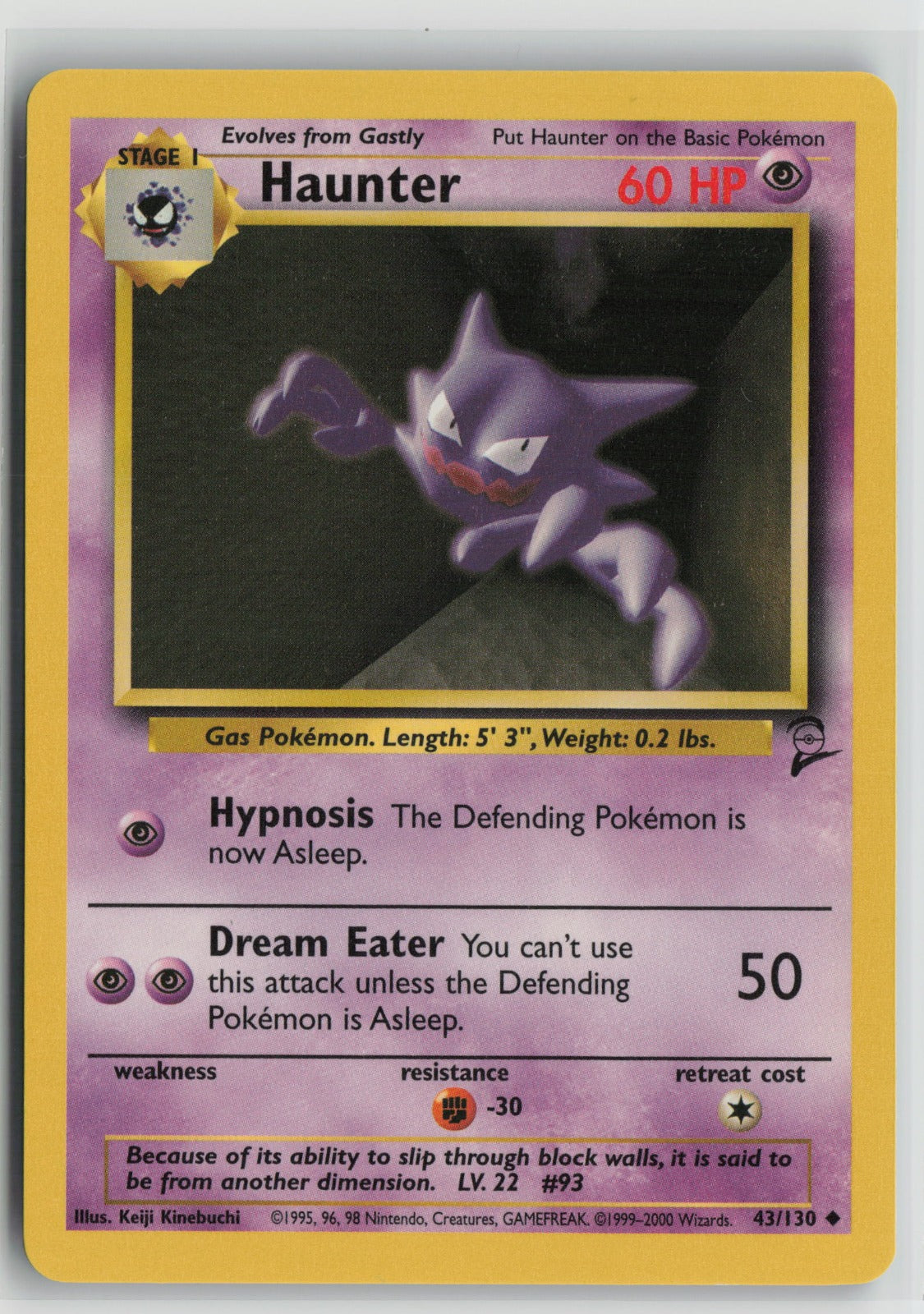 Haunter Uncommon BS2 043/130 NM