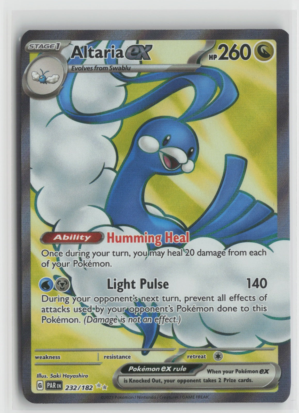 Altaria ex Ultra Rare Holo PAR 232/182 NM