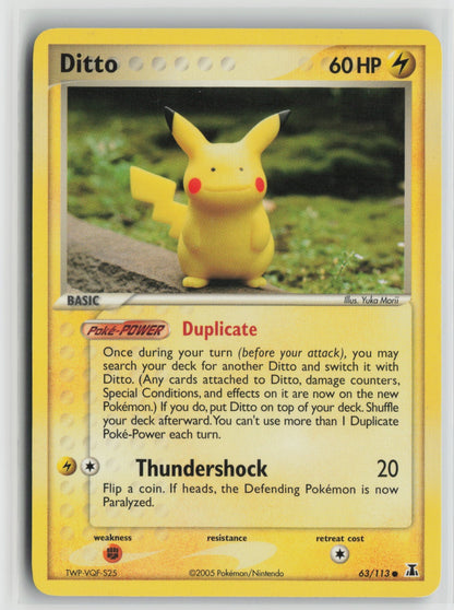 Ditto (Pikachu) Common DS 063/113 LP