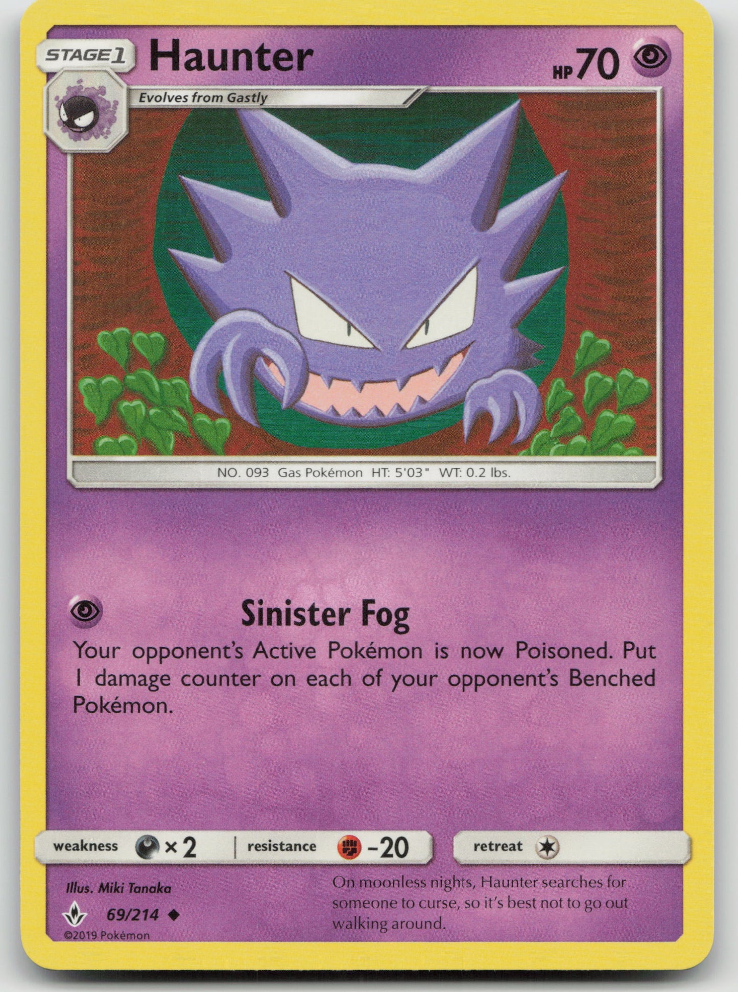 Haunter Uncommon Normal SM10 69/214 NM
