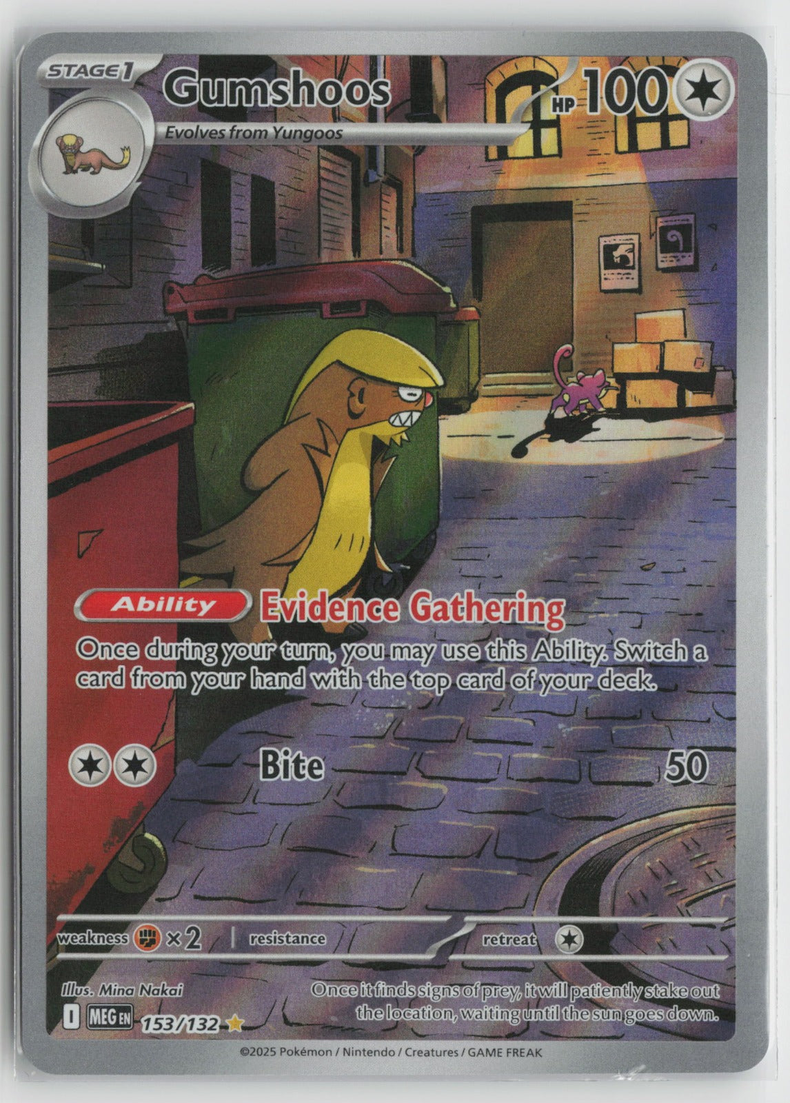 Gumshoos - Illustration Rare Holo MEG 153/132 NM