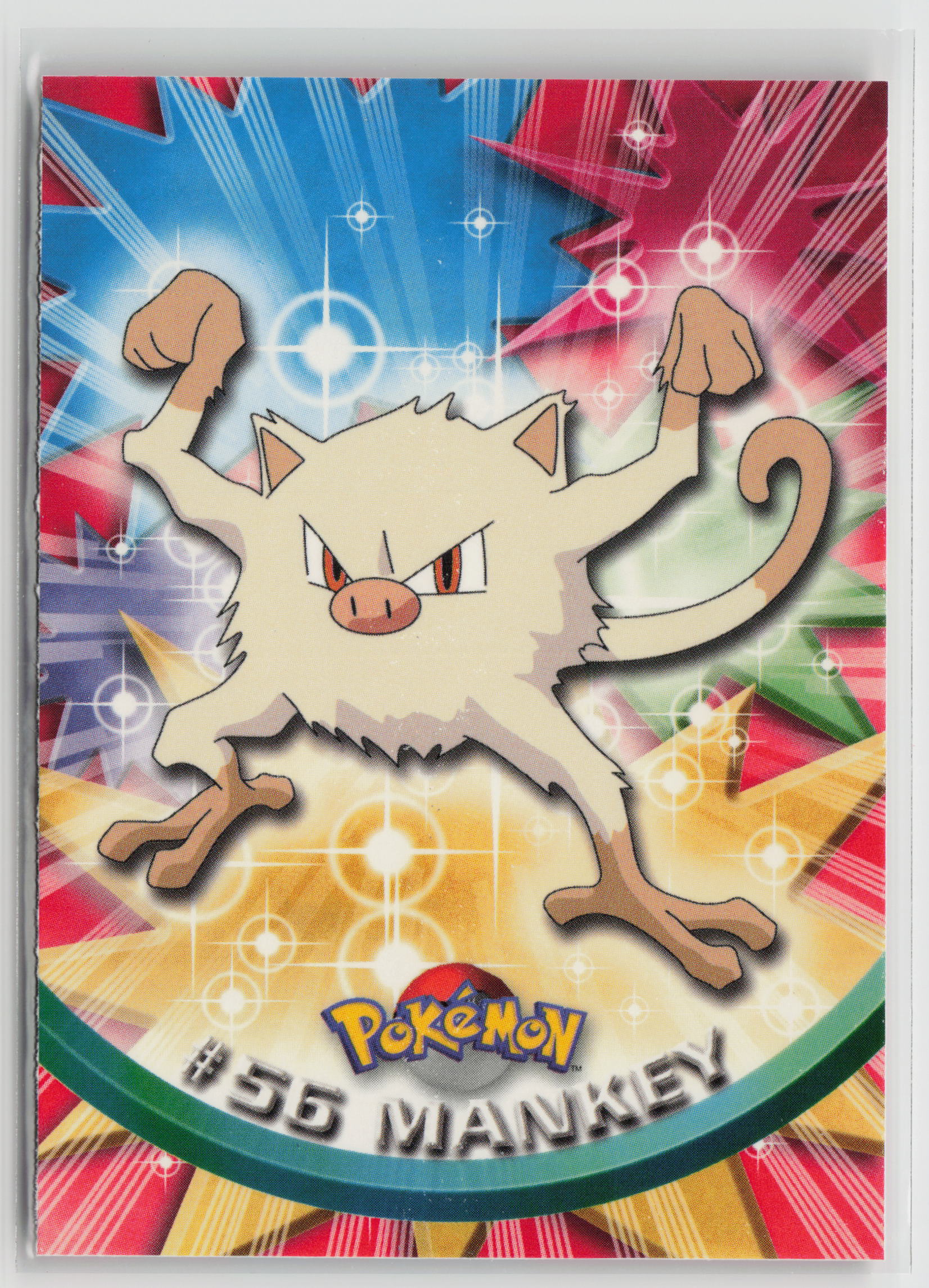 Mankey #56 Topps TV Animation Series 1999 Non-Holo NM
