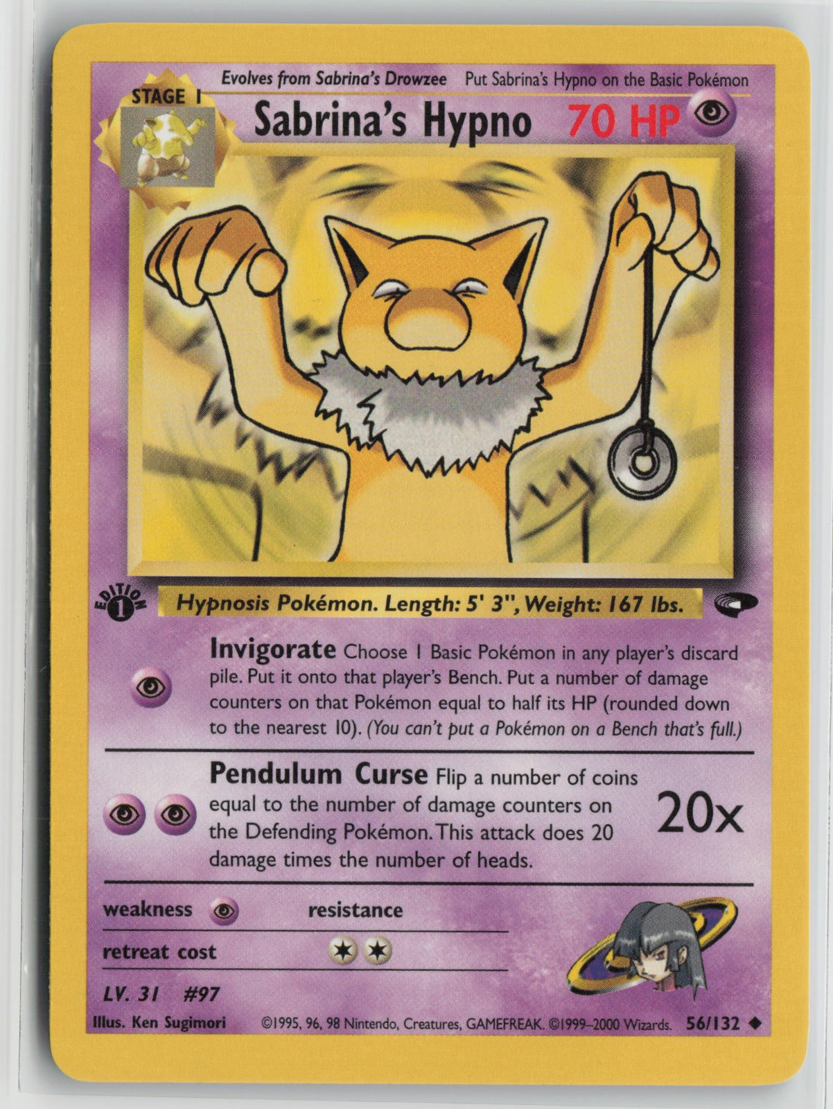 Sabrina's Hypno Uncommon 1st Edition G2 056/132 NM