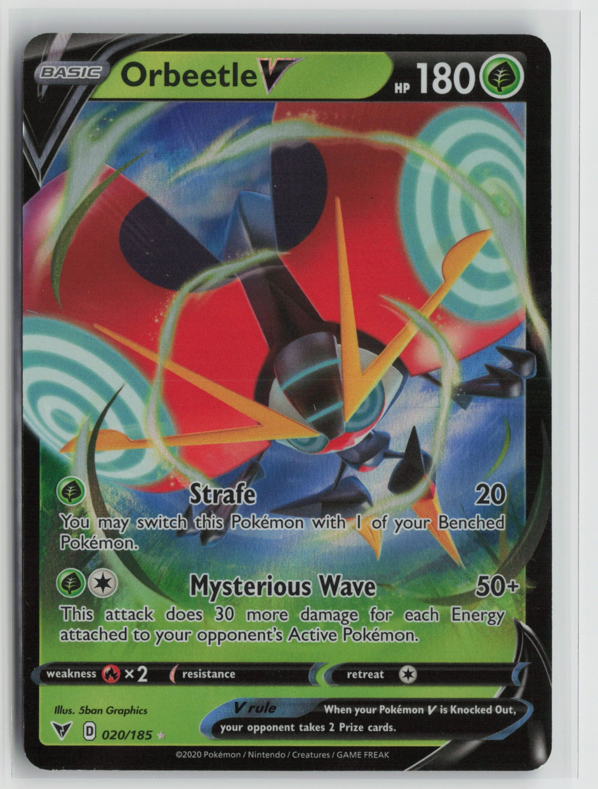 Orbeetle V Ultra Rare Holo SWSH04 020/185 NM