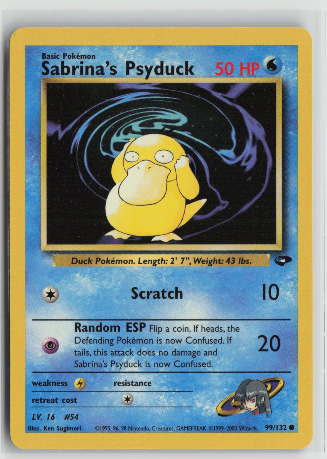 Sabrina's Psyduck Common Unlimited G2 099/132 NM