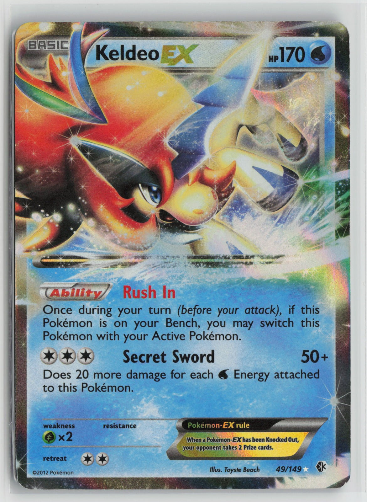 Keldeo EX Ultra Rare Holo BCR 49/149 LP