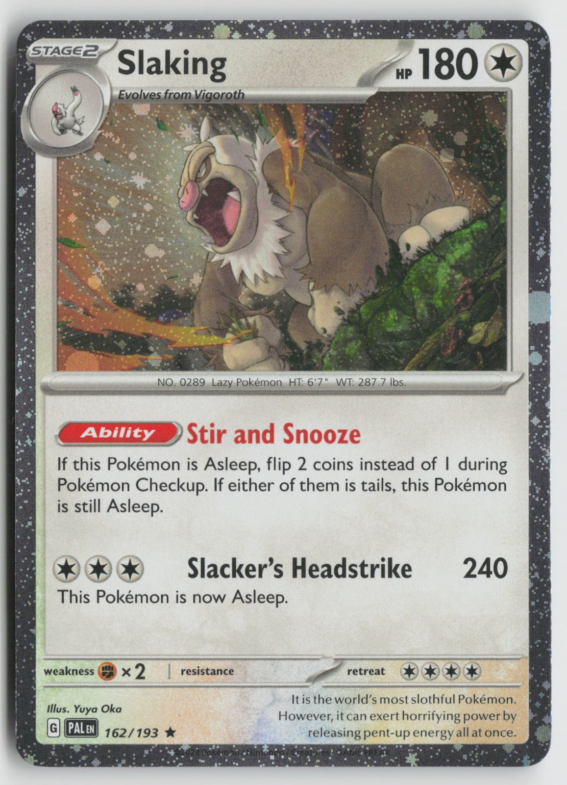 Slaking (Cosmos Holo) Rare Holo MCAP 162/193 NM