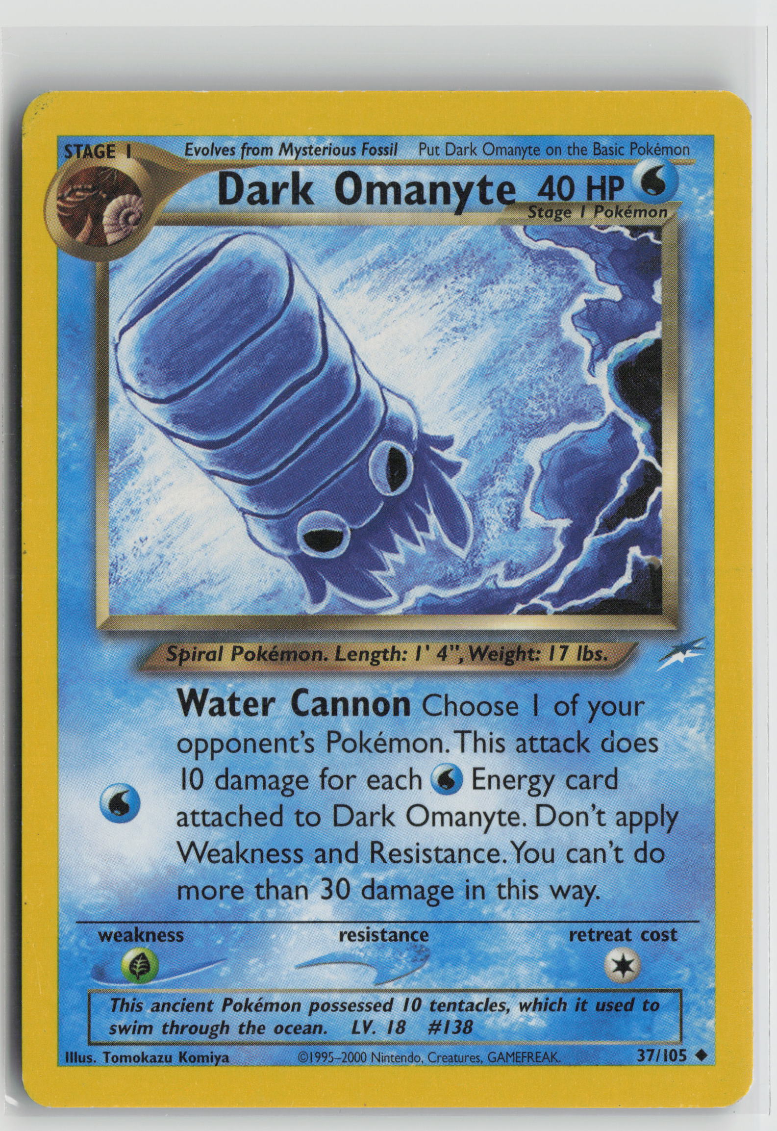 Dark Omanyte Uncommon Neo Destiny 037/105 MP