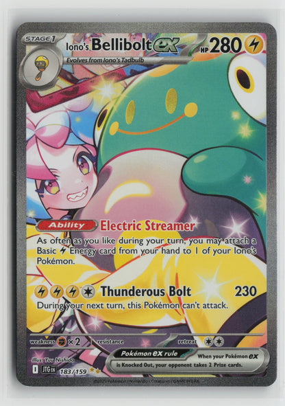 Iono's Bellibolt ex Special Illustration Rare Holo JTG 183/159 NM