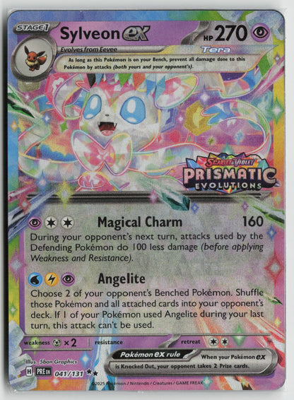 Sylveon ex - (Prismatic Evolutions Stamp) Promo SEALED Holo MCAP 041/131 NM