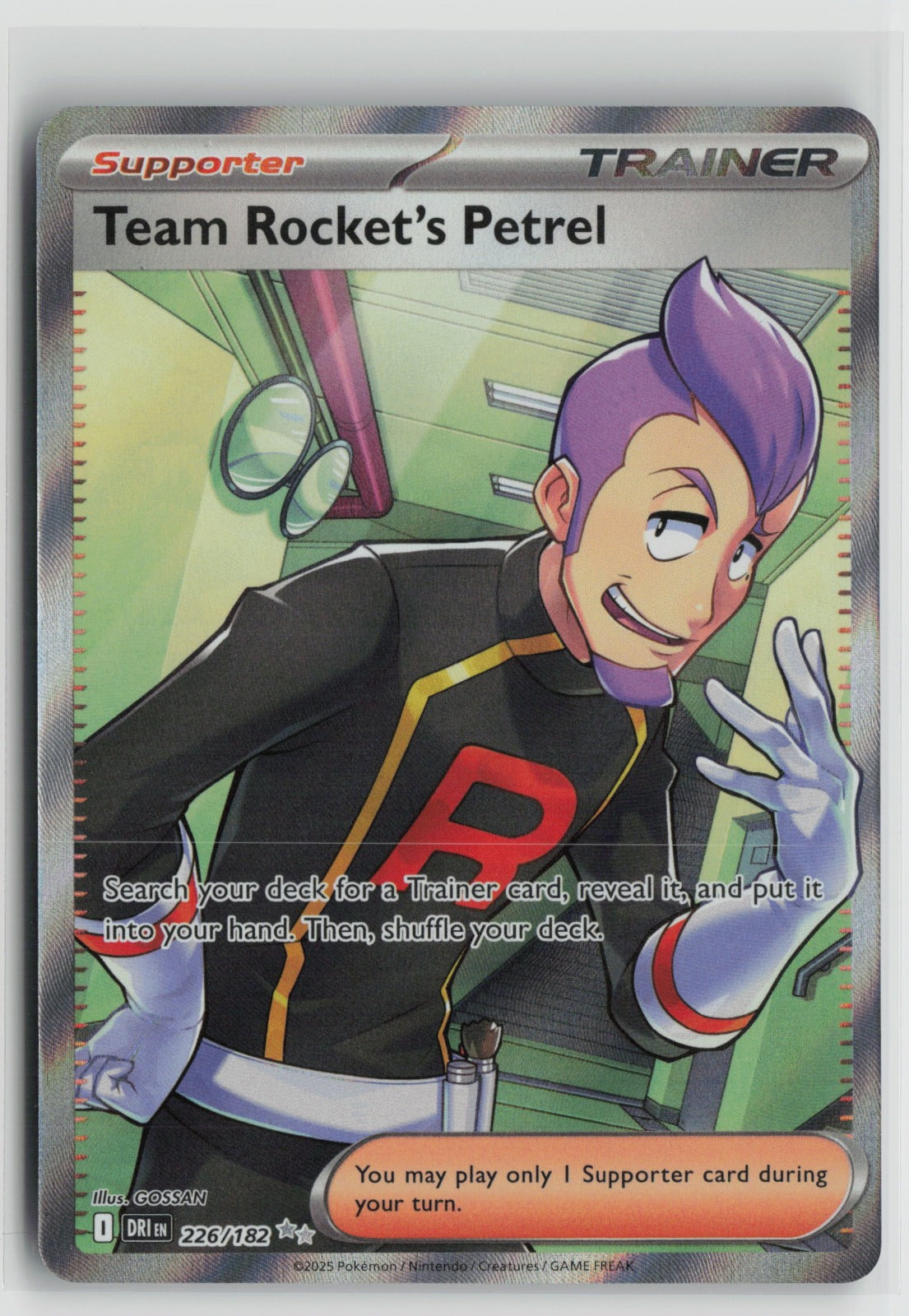 Team Rocket's Petrel Ultra Rare Holo DRI 226/182 NM