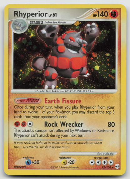 Rhyperior Holo Rare Holo DP 12/130 LP