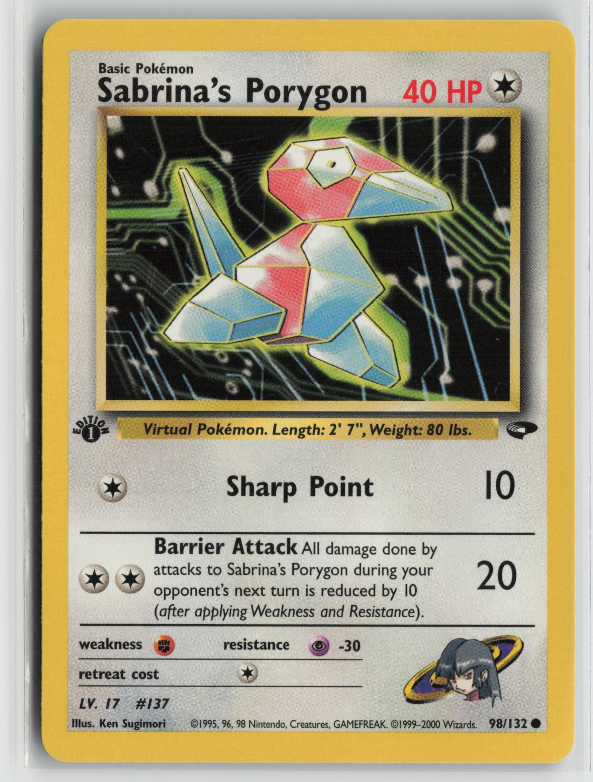 Sabrina's Porygon Common 1st Edition G2 098/132 NM