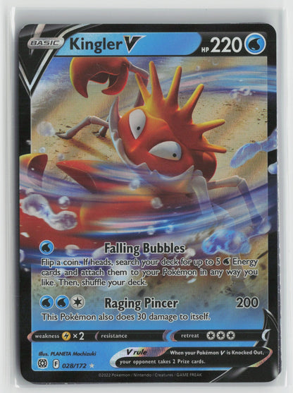Kingler V Ultra Rare Holo SWSH09 028/172 NM