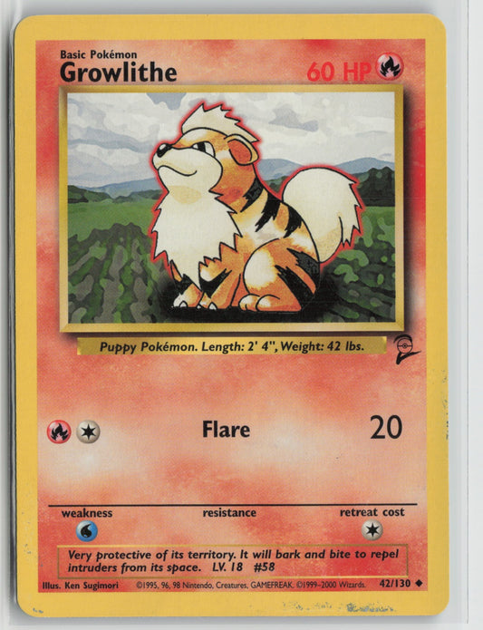Growlithe Uncommon BS2 042/130 MP