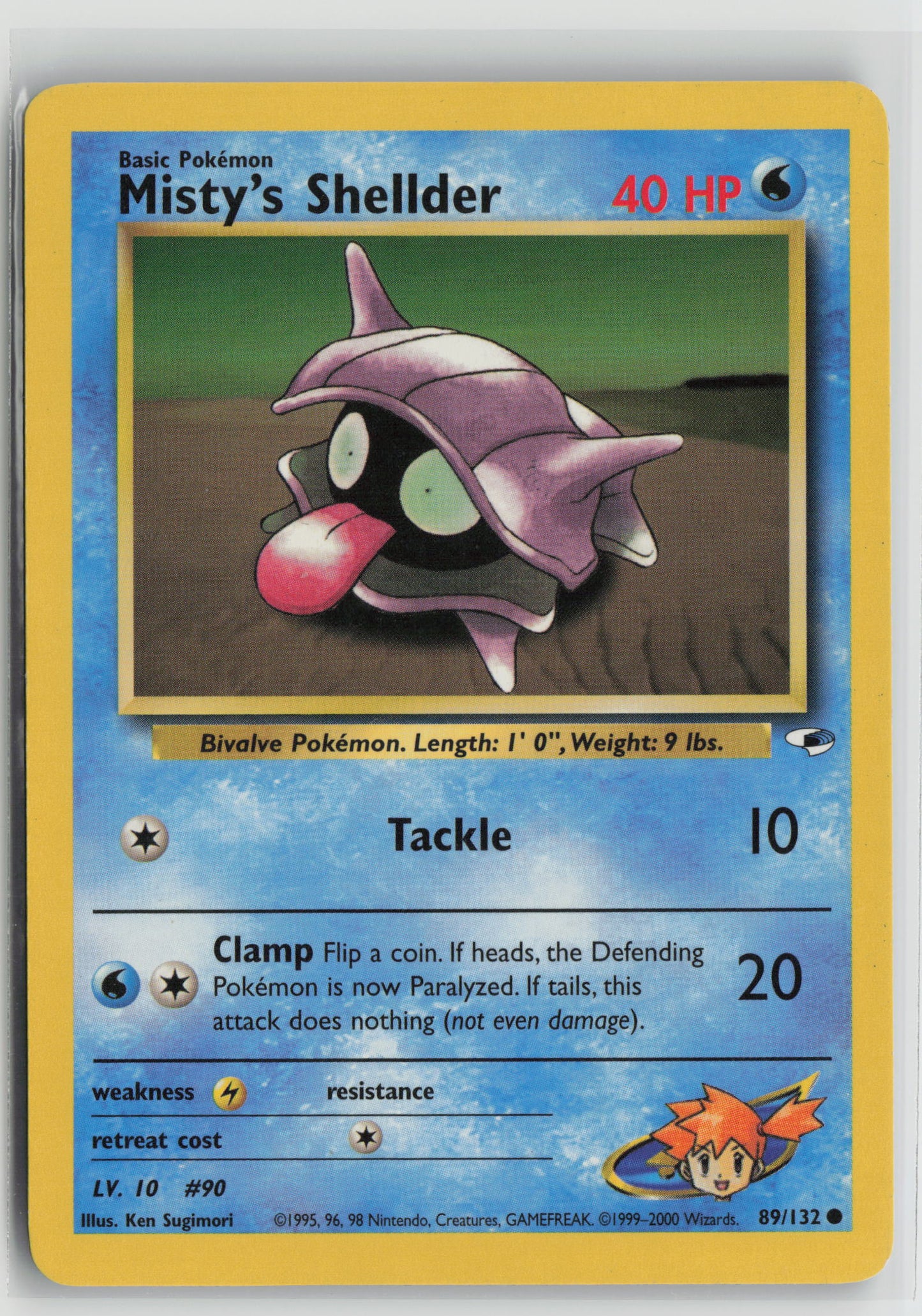 Misty's Shellder Common Unlimited G1 089/132 LP