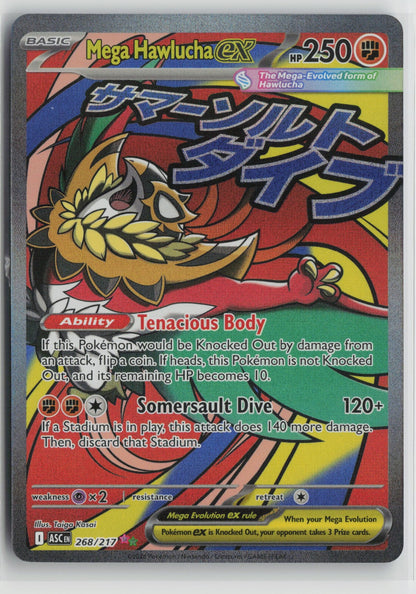 Mega Hawlucha ex - Mega Attack Rare Holo ASC 268/217 NM
