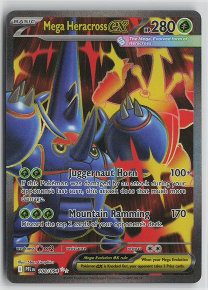 Mega Heracross ex - Ultra Rare Holo PFL 108/094 NM