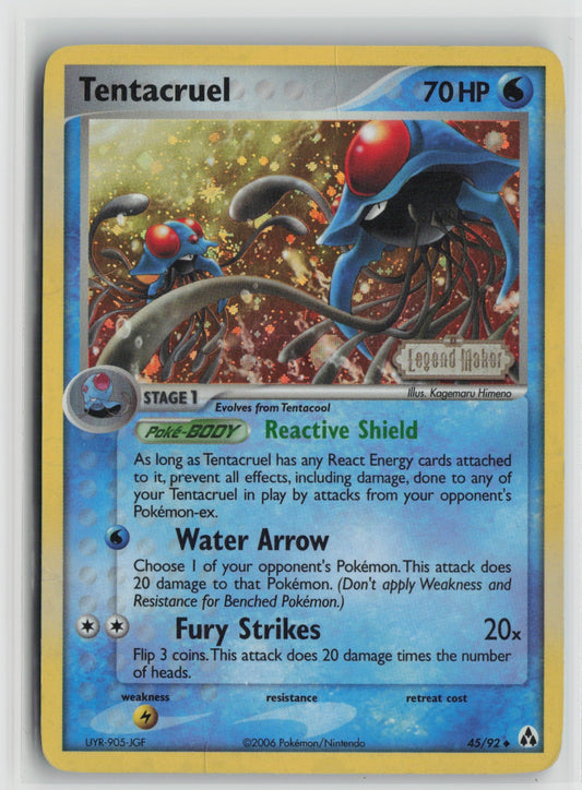 Tentacruel Uncommon Reverse Holo LM 45/92 DMG