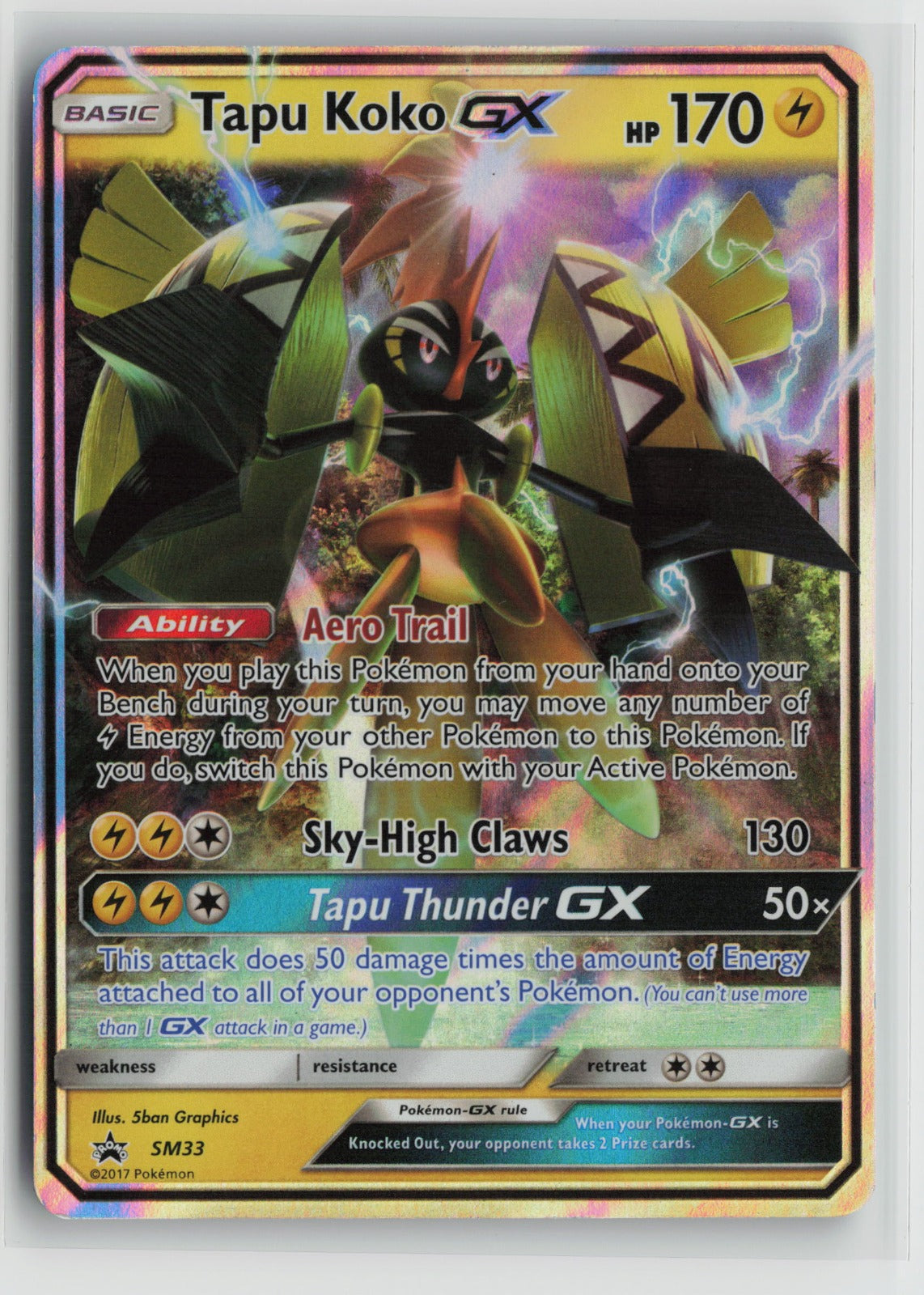 Tapu Koko GX Promo Holo SMP SM33 NM