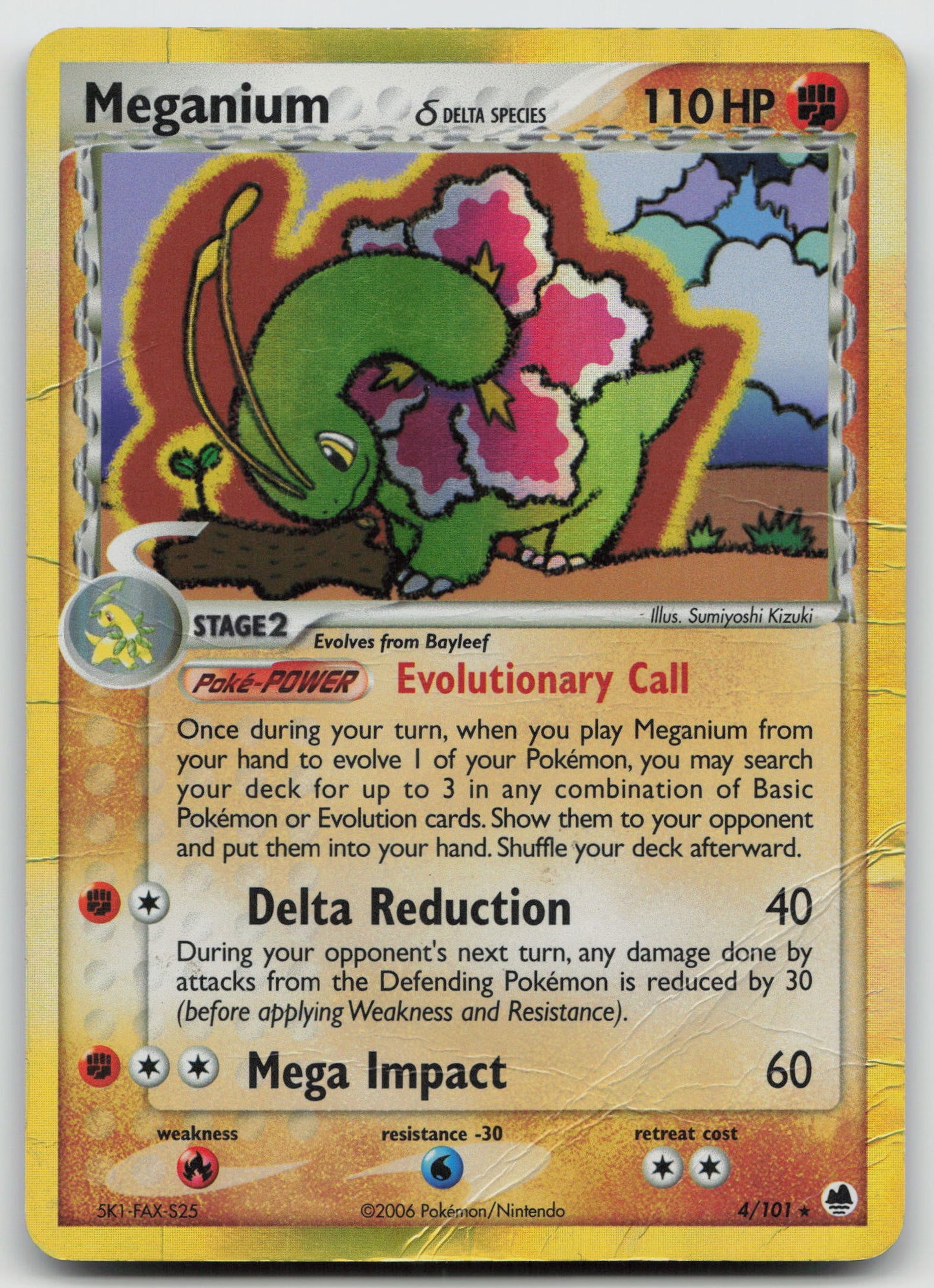 Meganium (Delta Species) Holo Rare Holo DF 4/101 HP