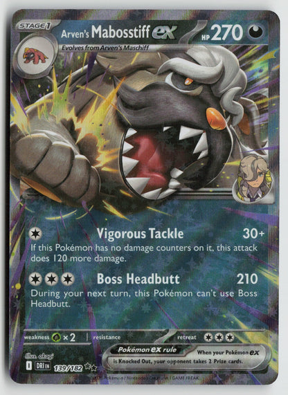 Arven's Mabosstiff ex Double Rare Holo DRI 139/182 LP
