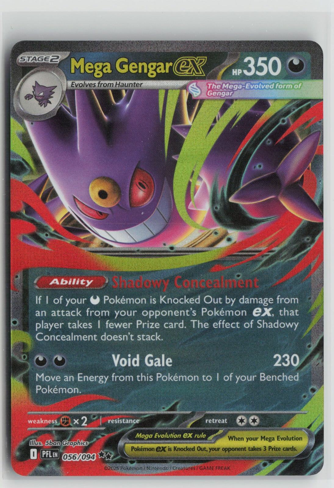 Mega Gengar ex Double Rare Holo PFL 056/094 NM