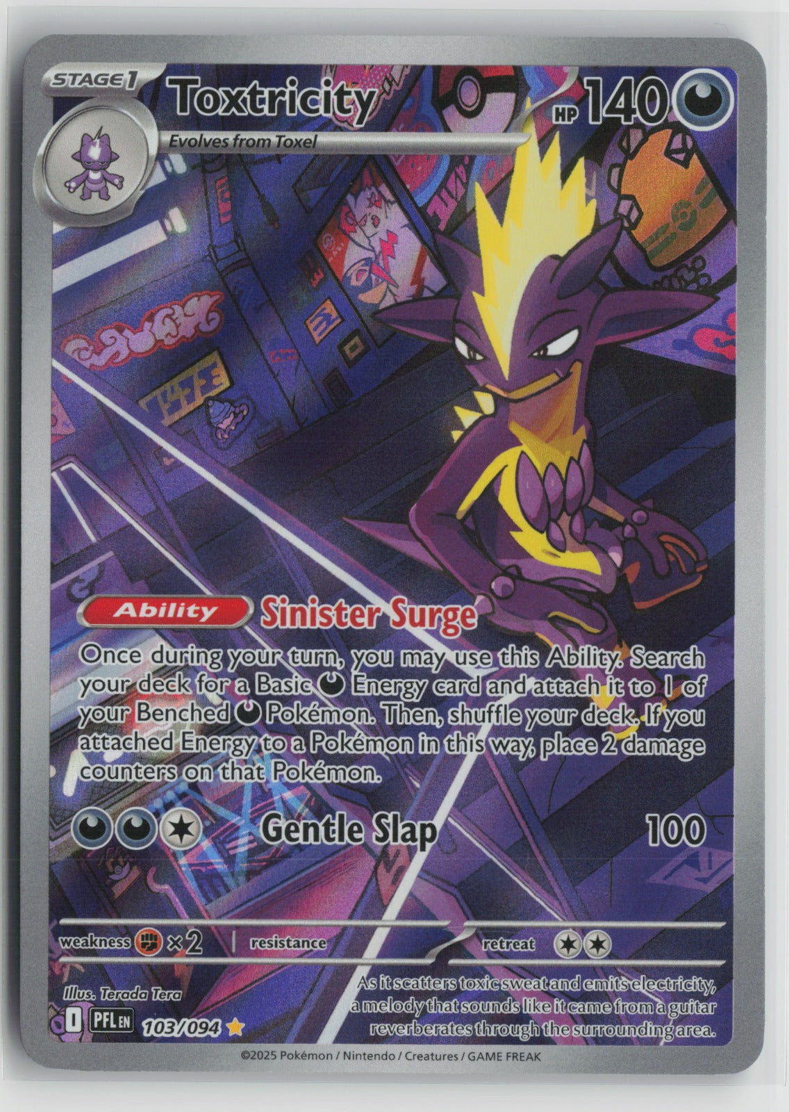 Toxtricity - Illustration Rare Holo PFL 103/094 NM