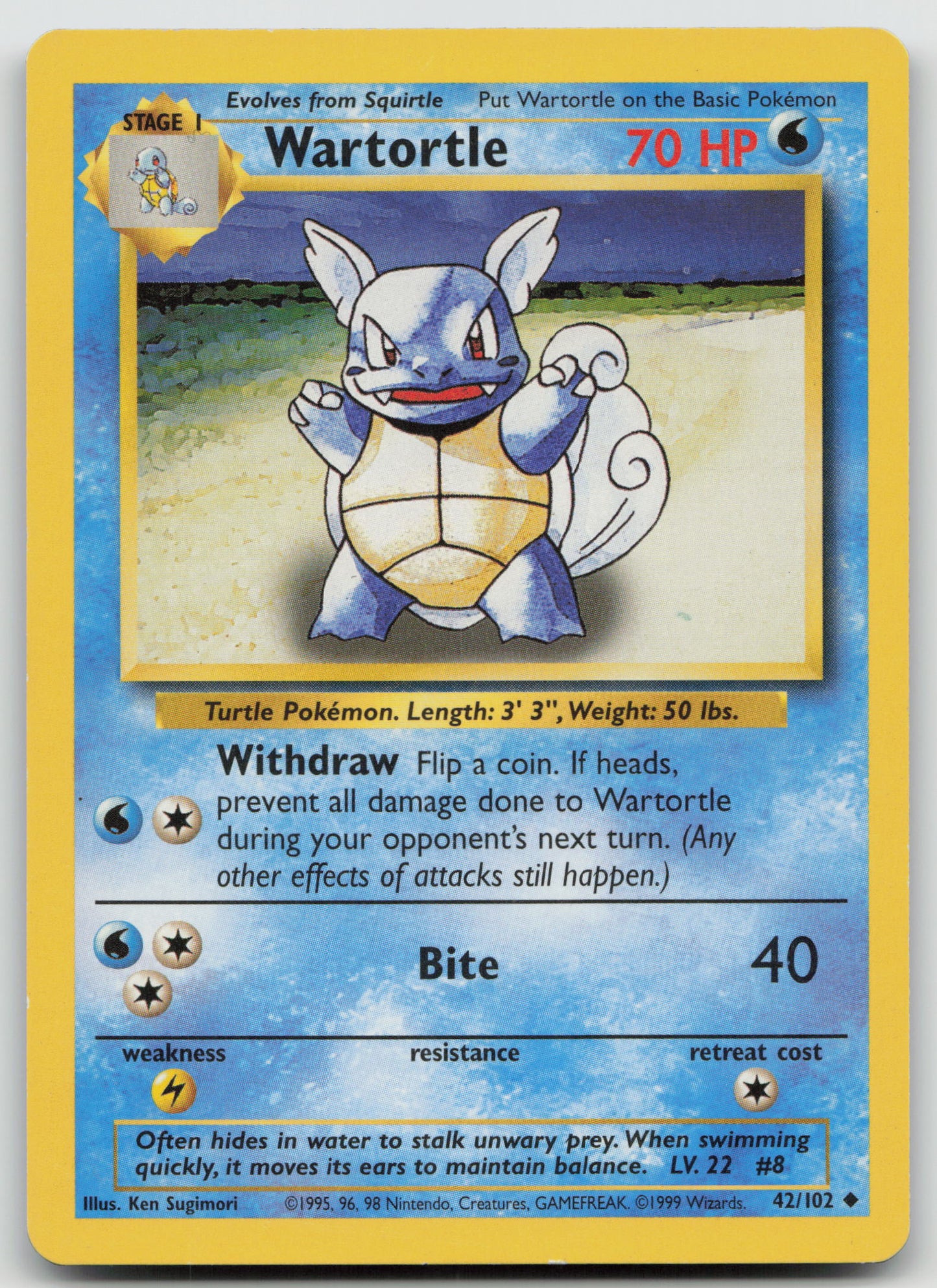Wartortle Uncommon Normal BS 042/102 MP