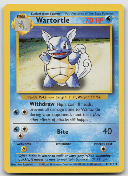Wartortle Uncommon Normal BS 042/102 MP