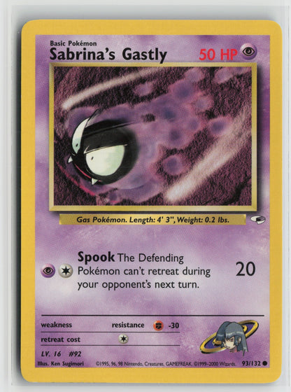 Sabrina's Gastly Common Unlimited G1 093/132 NM