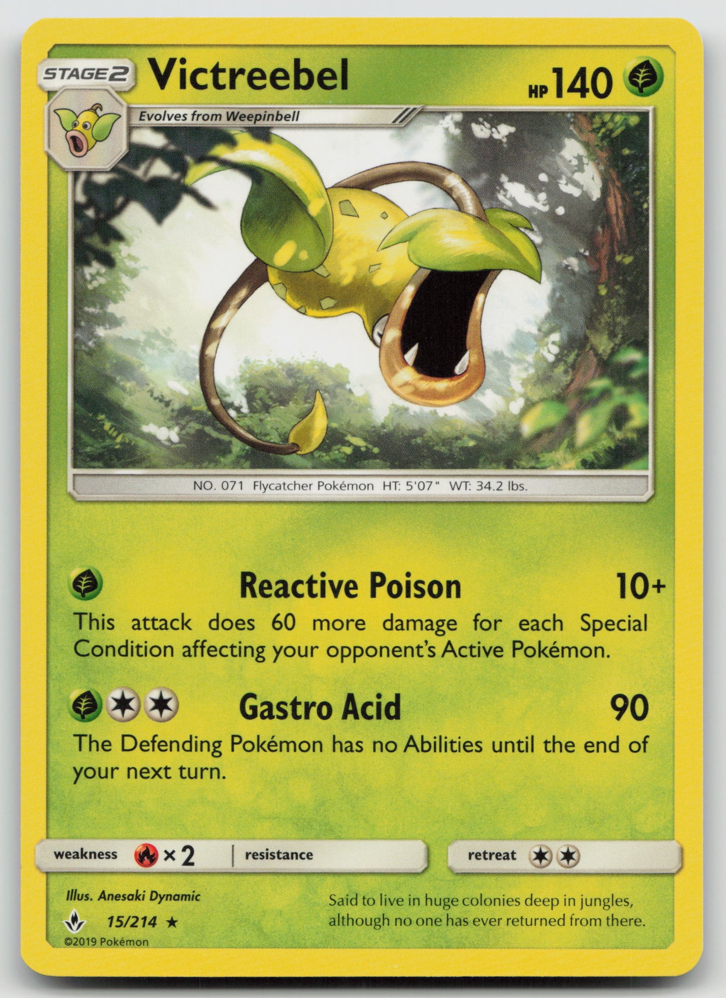 Victreebel Rare Normal SM10 15/214 NM