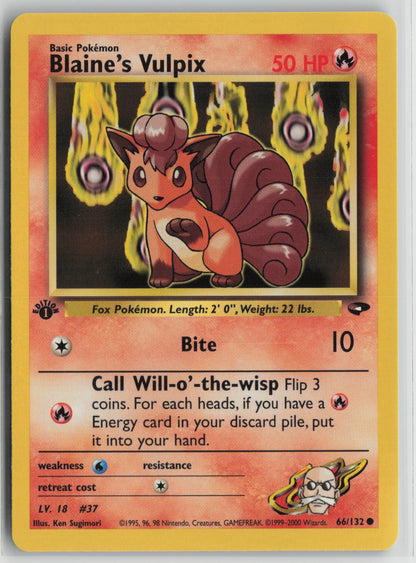 Blaine's Vulpix Common 1st Edition G2 066/132 NM