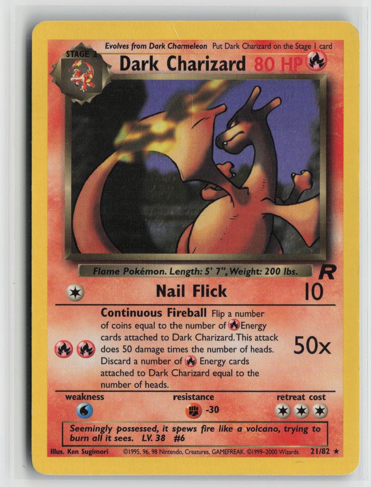 Dark Charizard (21) Rare Unlimited TR 21/82 DMG