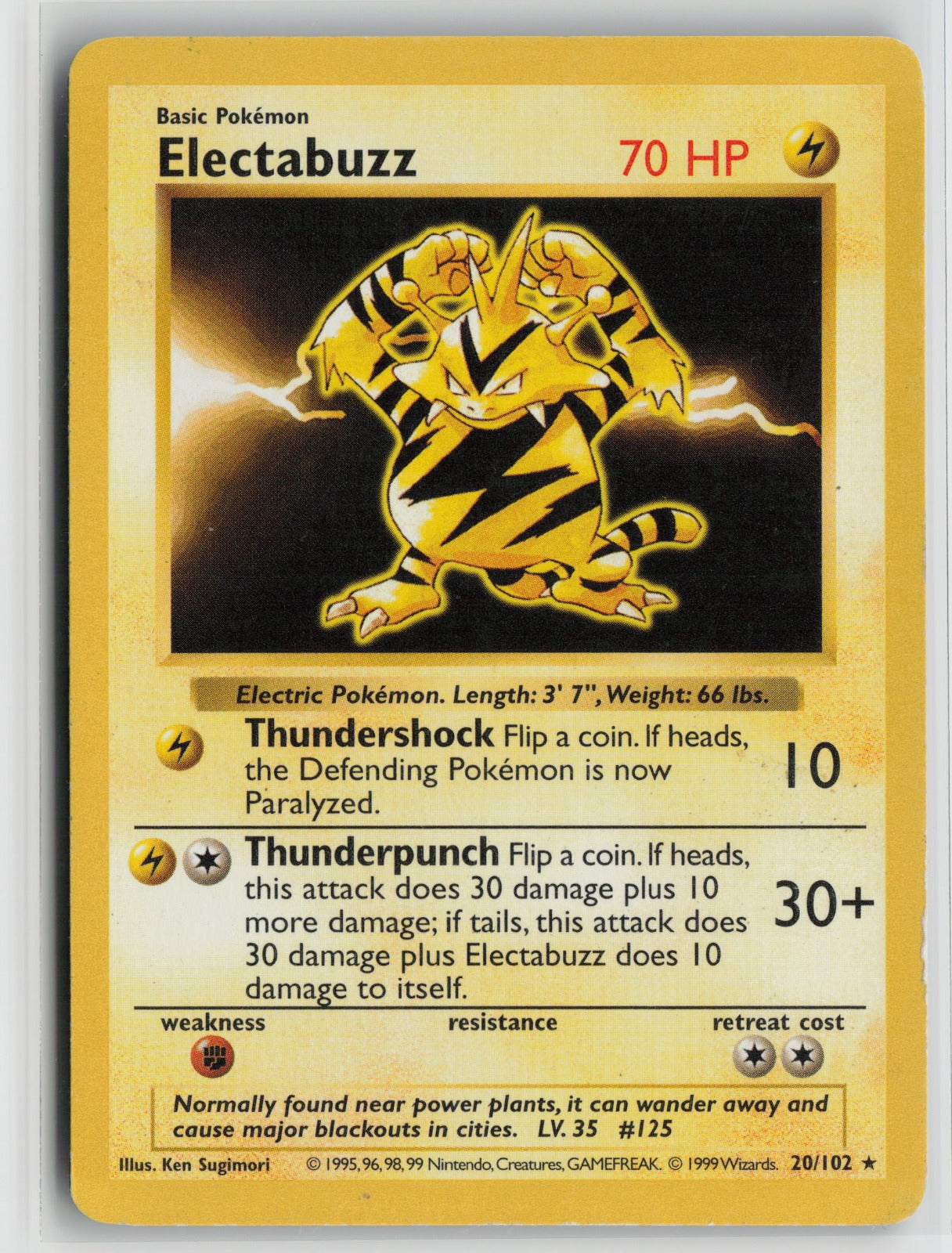 Electabuzz Rare Unlimited BSS 020/102 MP
