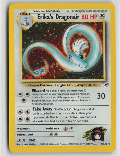 Erika's Dragonair Holo Rare Unlimited G1 004/132 LP