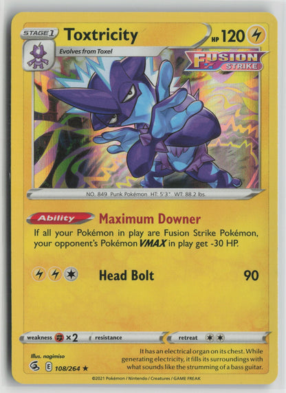 Toxtricity (108) Holo Rare SWSH08 108/264 NM