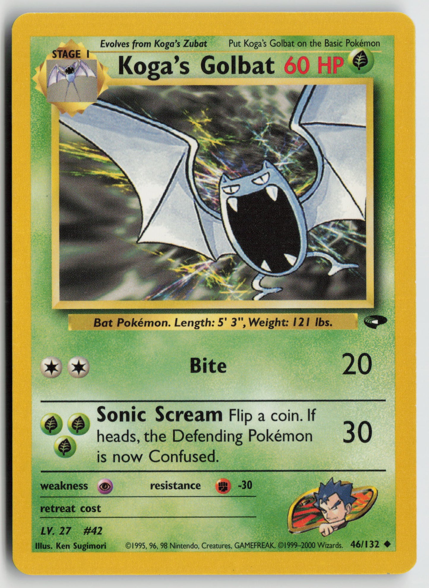 Koga's Golbat Uncommon Gym Challenge 046/132 MP