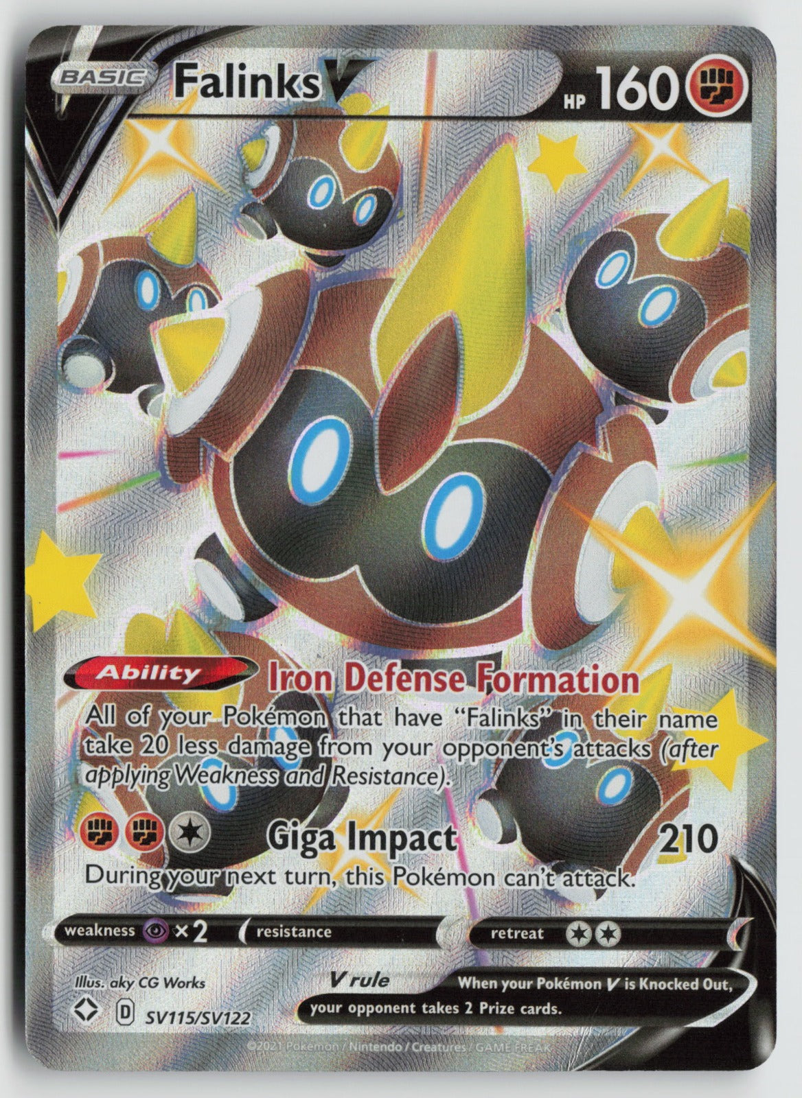 Falinks V Shiny Holo Rare Holo SHFSV SV115/SV122 NM