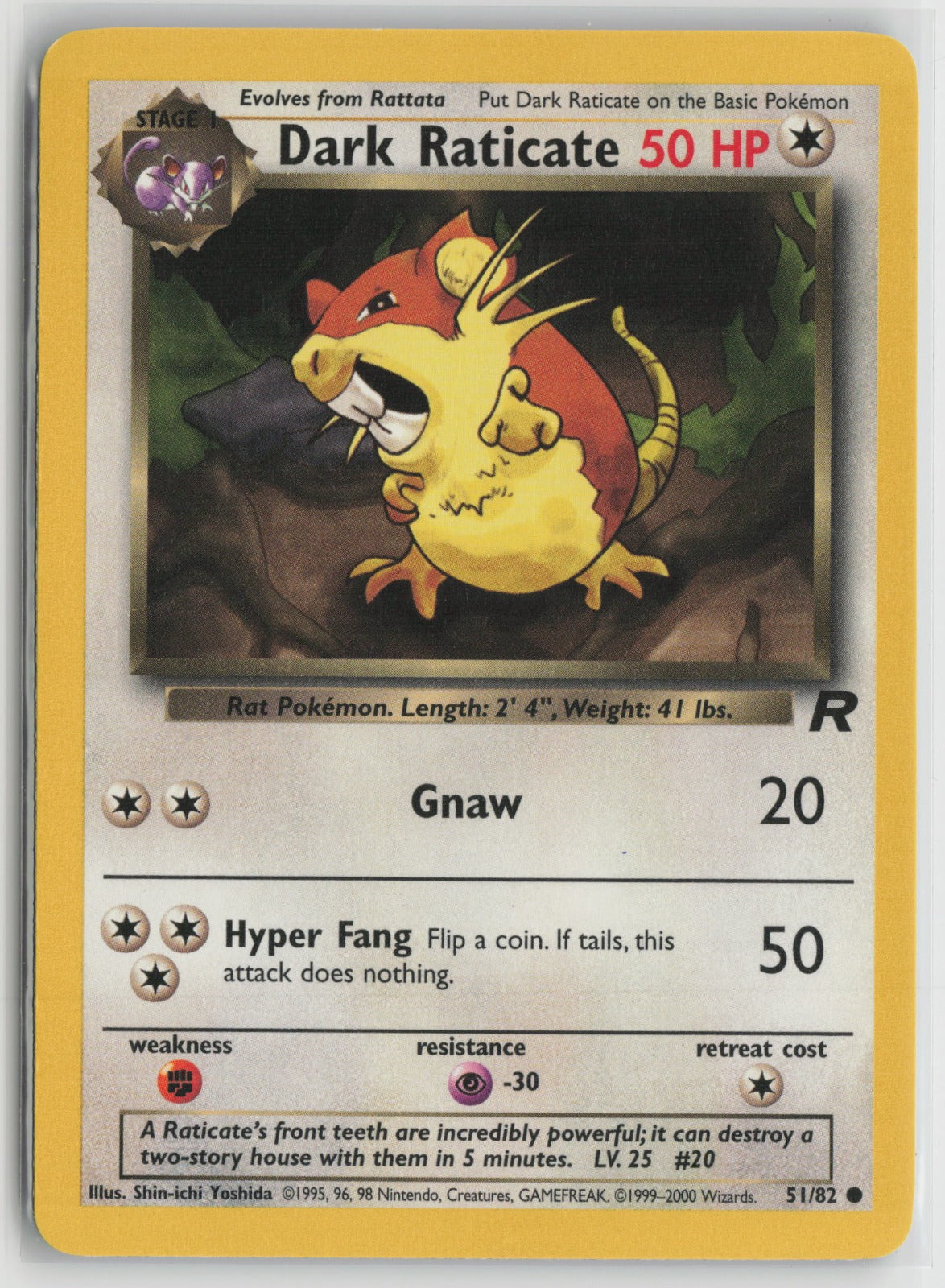 Dark Raticate Common Unlimited TR 51/82 LP