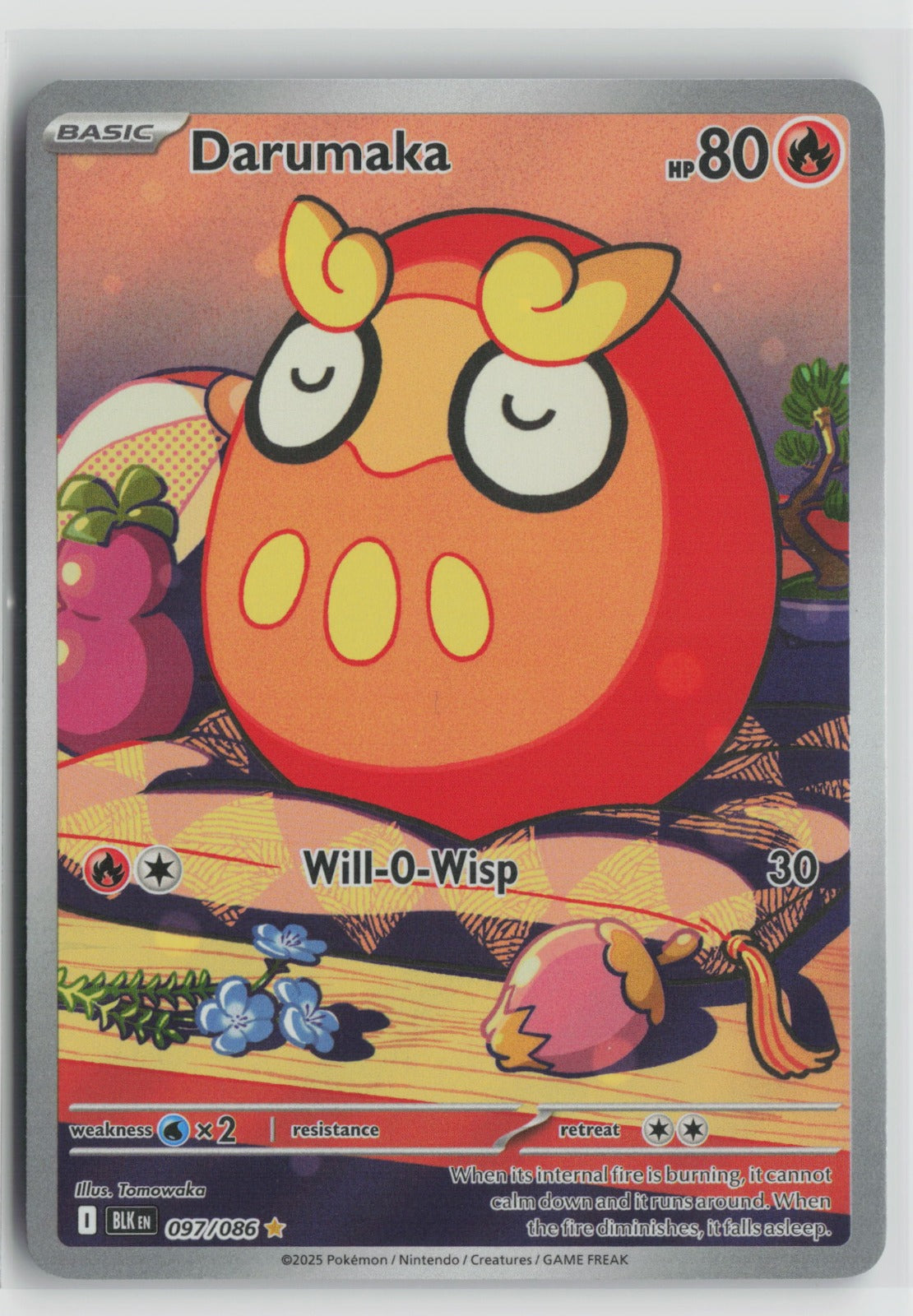 Darumaka - Illustration Rare Holo BLK 097/086 NM