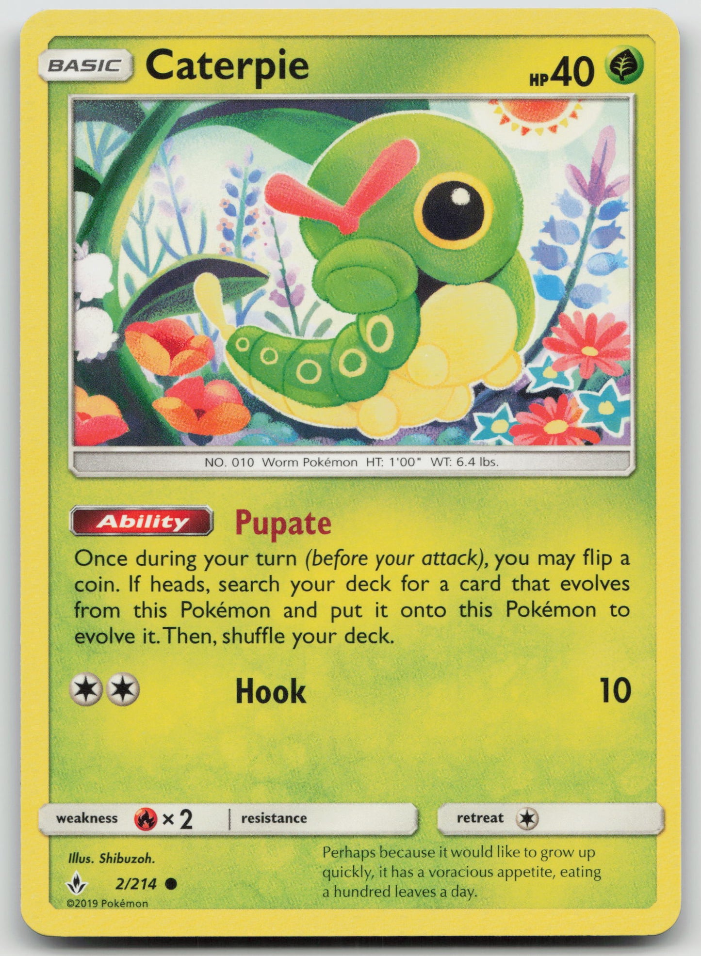 Caterpie Common Normal SM10 2/214 NM