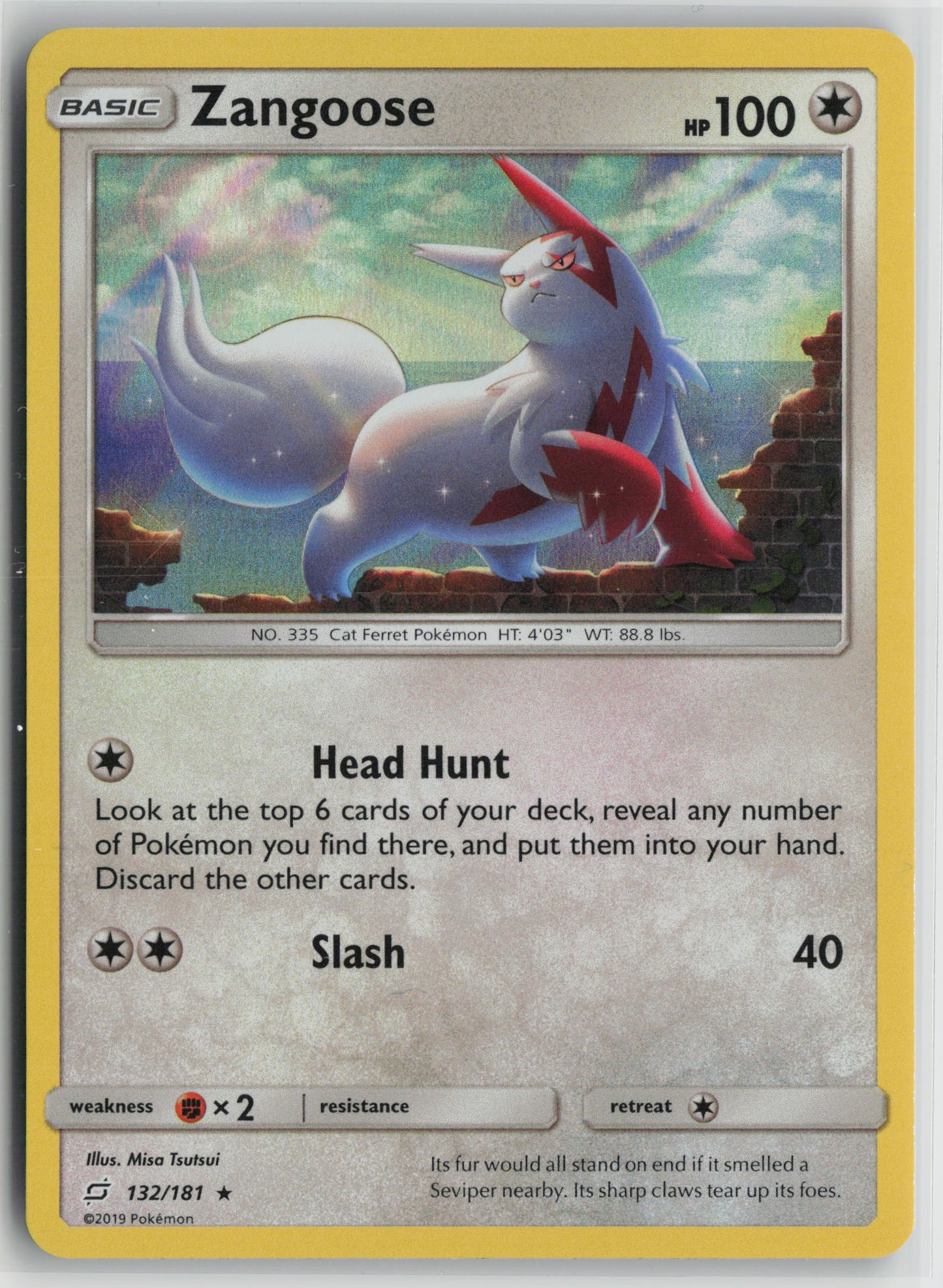 Zangoose Holo Rare SM - Team Up 132/181 NM