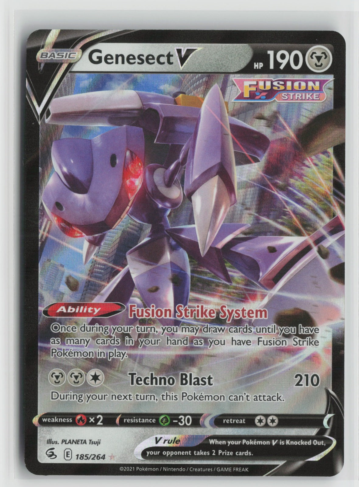 Genesect V Ultra Rare Holo SWSH08 185/264 NM