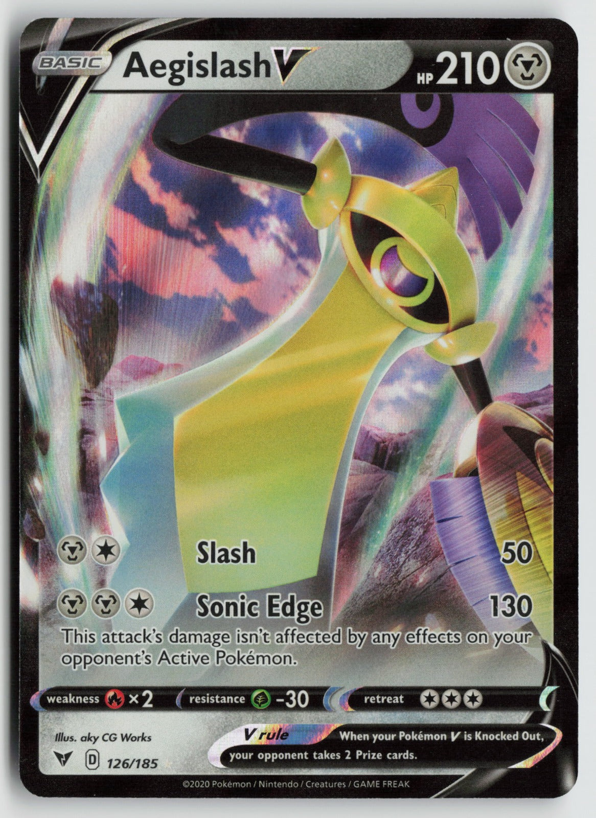 Aegislash V Ultra Rare Holo SWSH04 126/185 NM