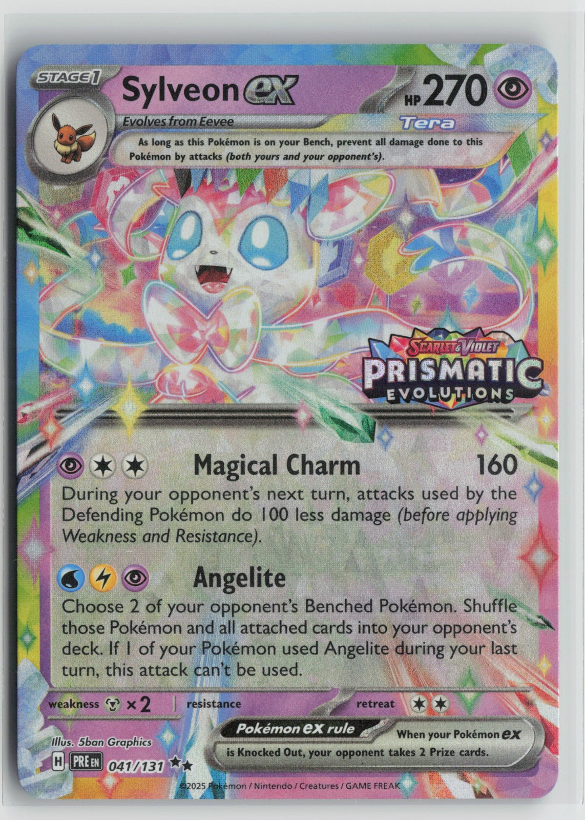 Sylveon ex - (Prismatic Evolutions Stamp) Promo Holo MCAP 041/131 NM