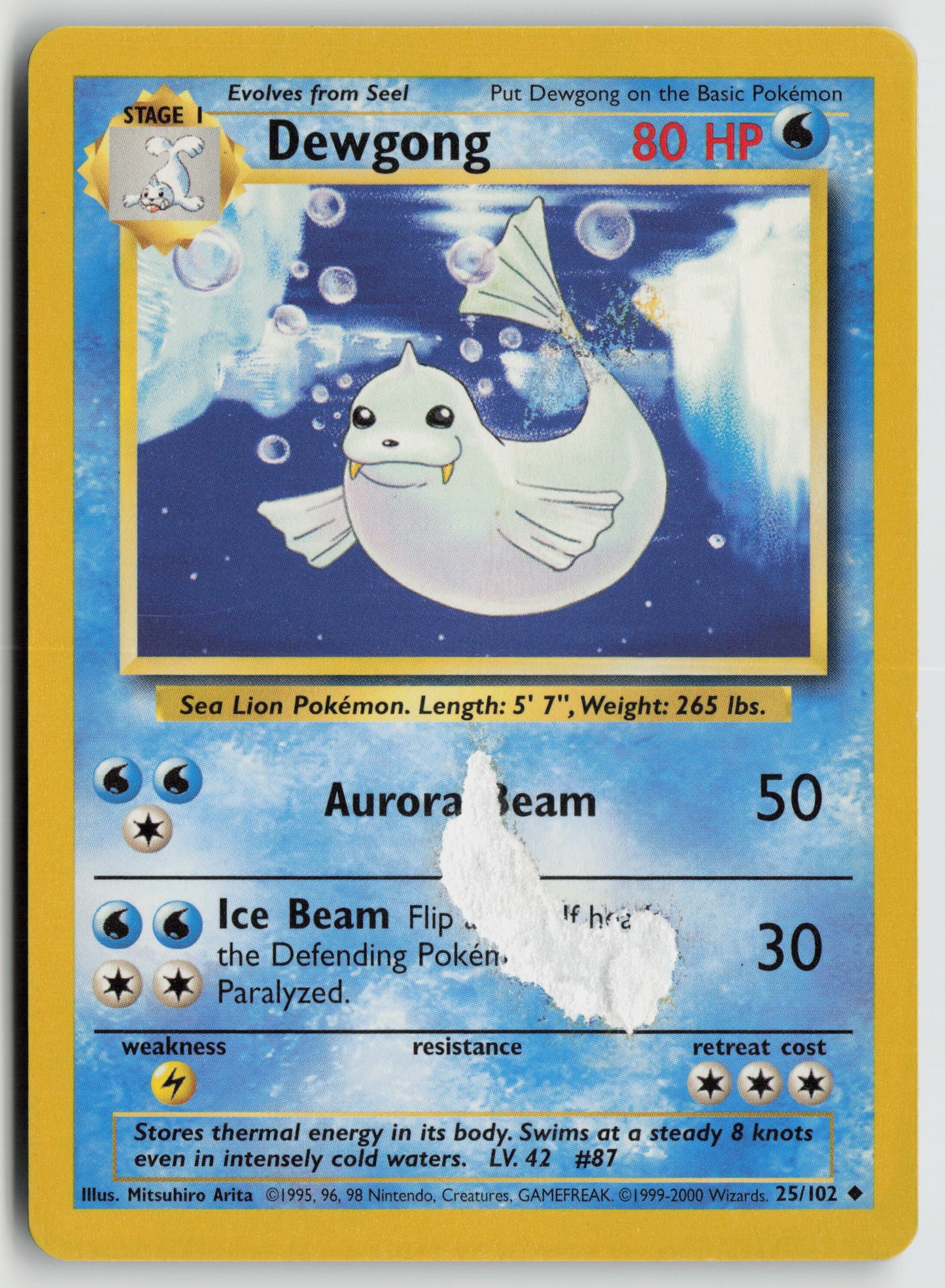 Dewgong Uncommon Base Set 025/102 DMG