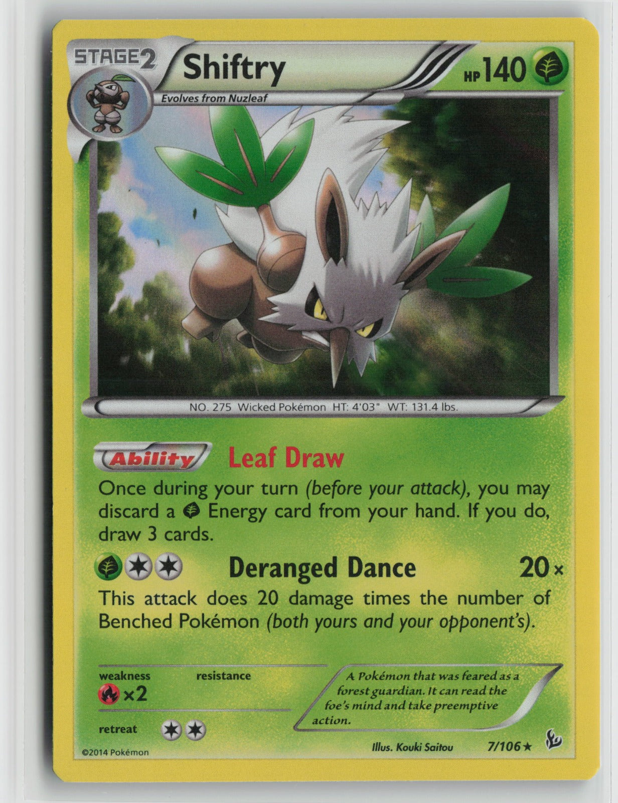 Shiftry Holo Rare FLF 7/106 NM