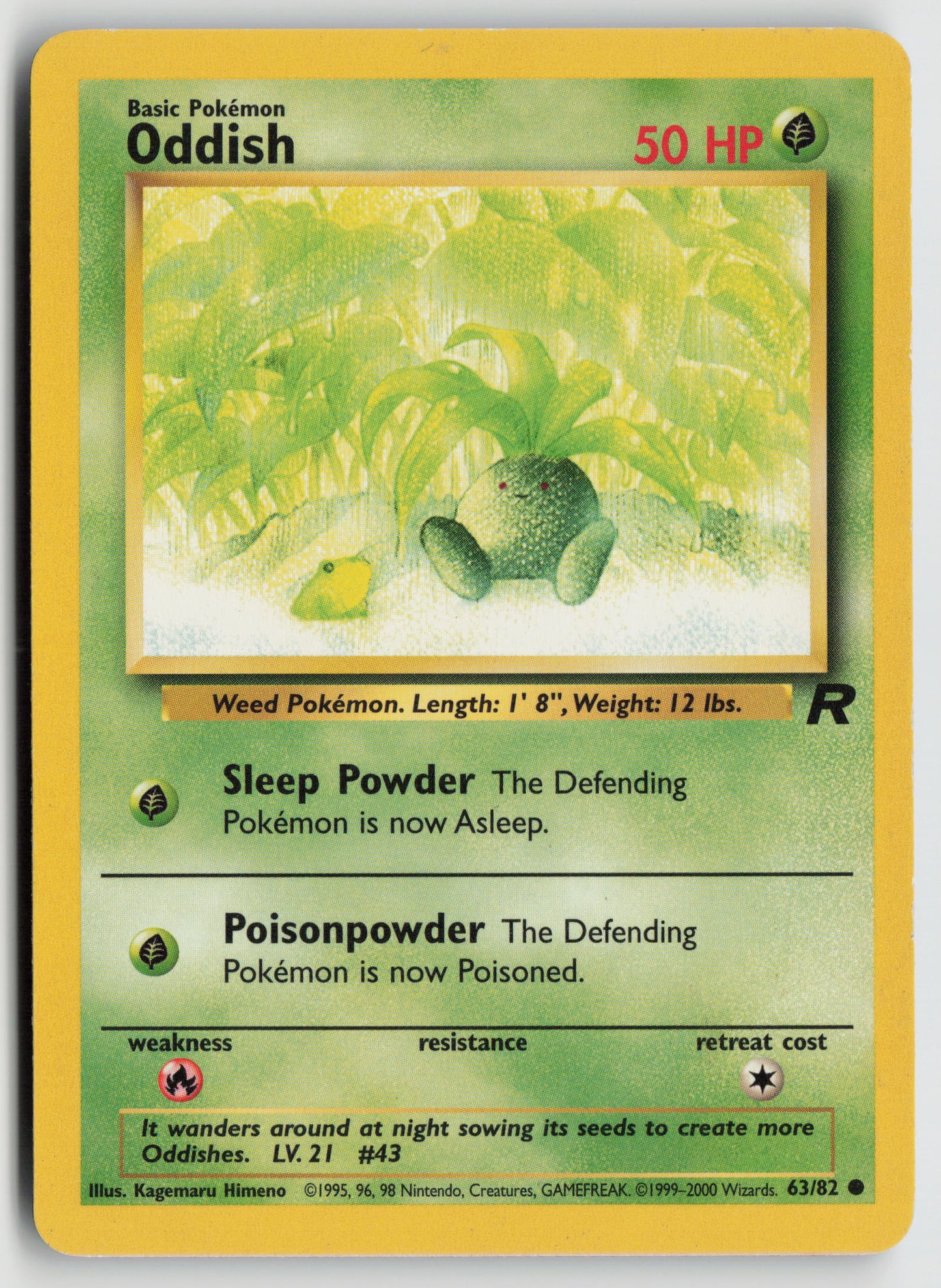 Oddish Common Team Rocket 63/82 MP